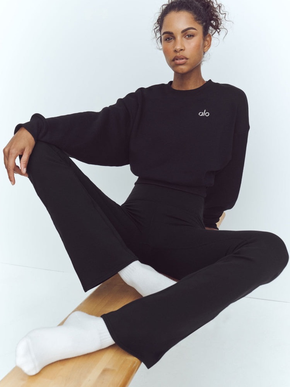 ALO Yoga Black High-Rise Flare Leggings